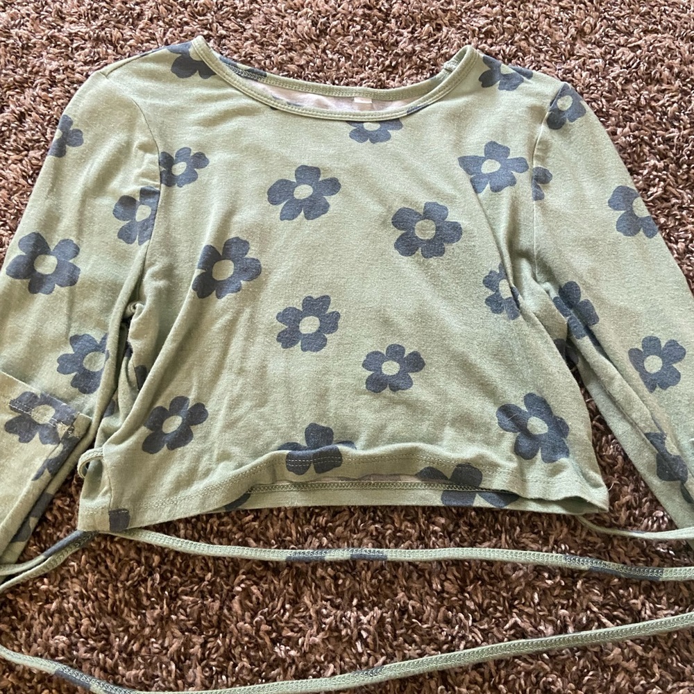 Green flower pac sun top